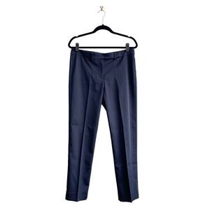 Pink Tartan Women's Trouser Office Formal Pants Flat Front Navy Blue Size 6